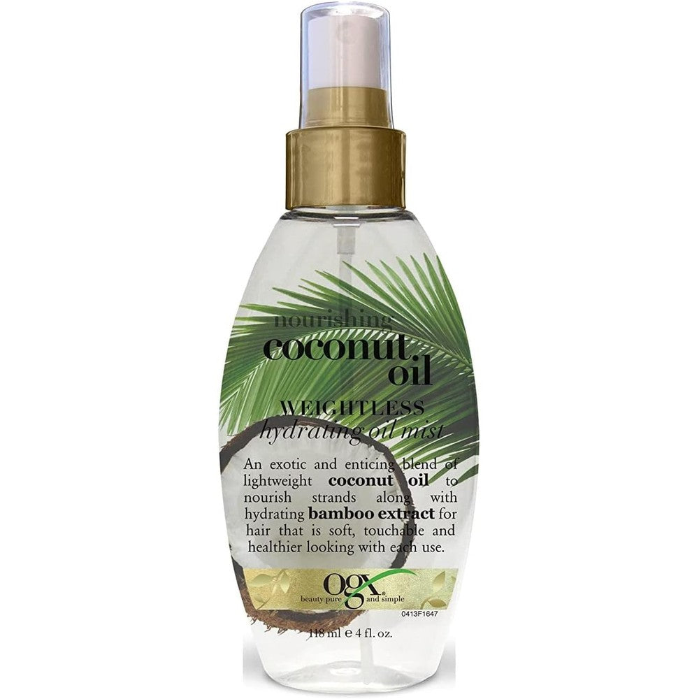 Ogx Coconut Oil Weightless Hydrating Oil Mist spray bottle front view