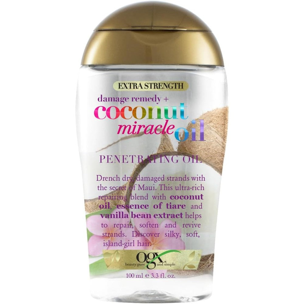 OGX Extra Strength Coconut Miracle Oil 100ml bottle front view