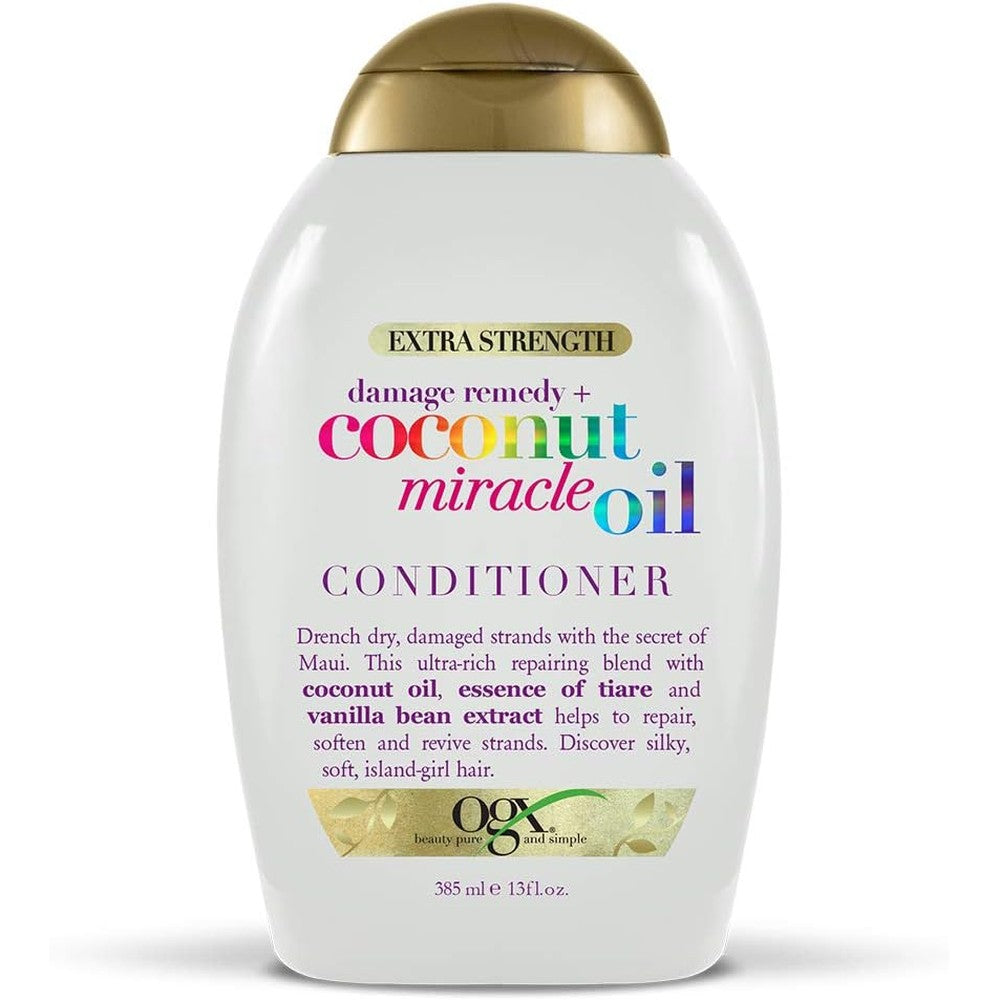 OGX Extra Strength Damage Remedy Coconut Miracle Oil Conditioner 13 Ounce front view