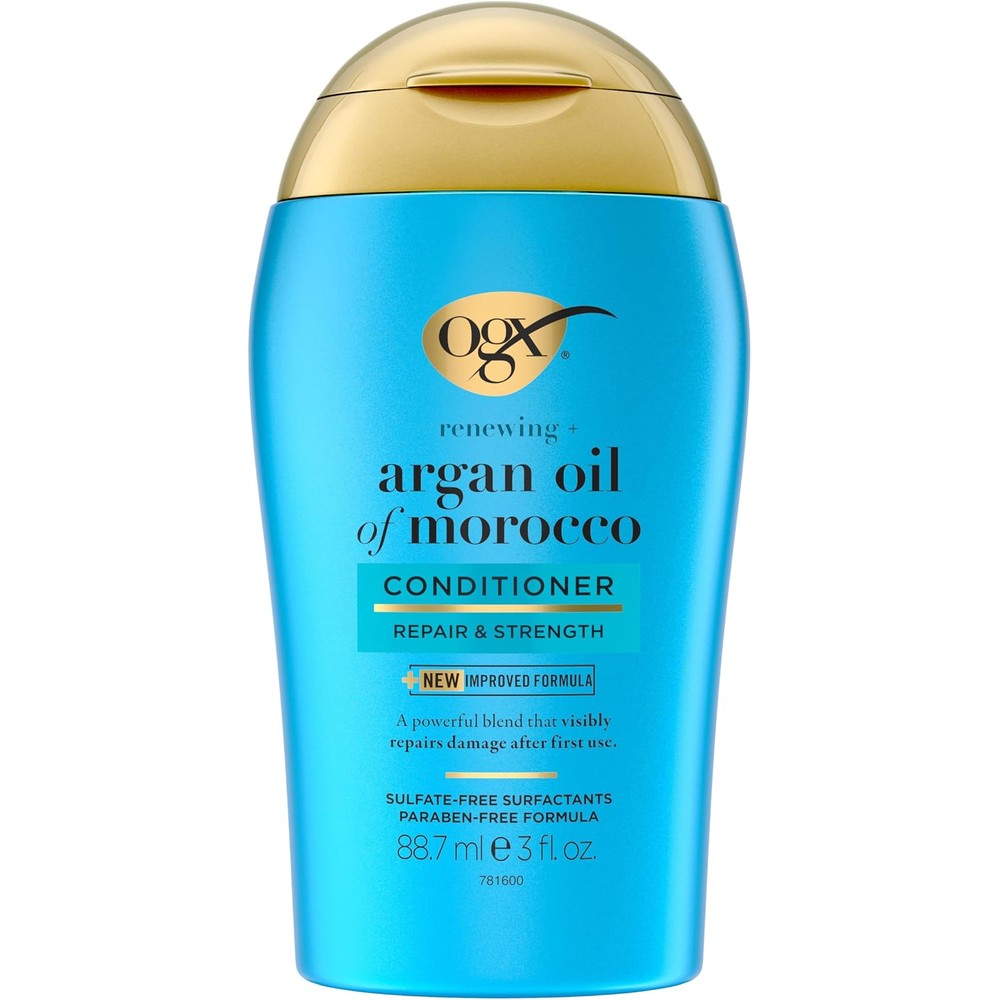OGX Renewing Plus Argan Oil Of Morocco Conditioner For Damage Repairing And Strengthening Hair Travel Size Eighty Eight Point Seven Milliliters