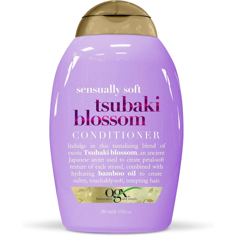 OGX Sensually Soft Plus Tsubaki Blossom Conditioner, Exotic Hydrating Hair Care Blend, 13 Fluid Ounce