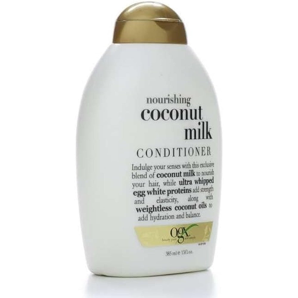 OGX Nourishing and Coconut Milk Conditioner front view 13 Ounce bottle