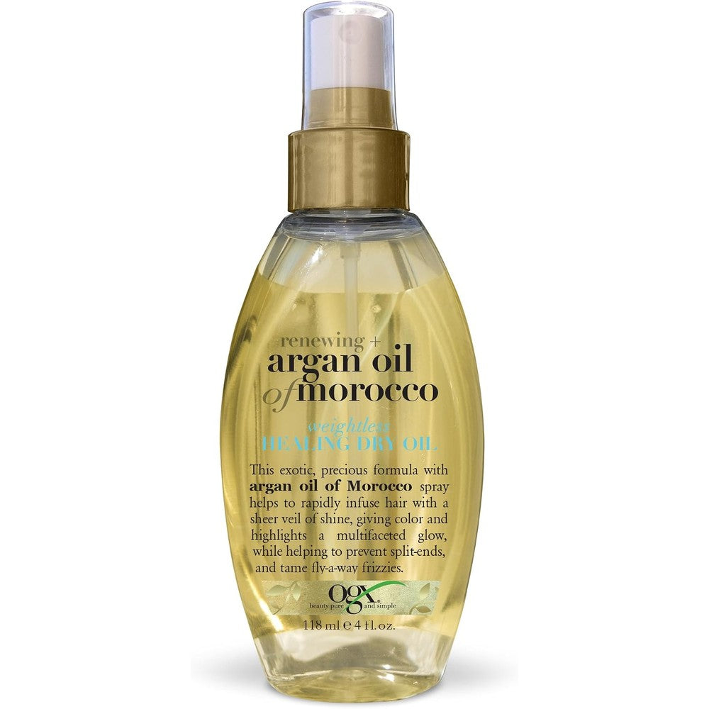OGX Renewing Moroccan Argan Oil Weightless Healing Dry Oil bottle front view