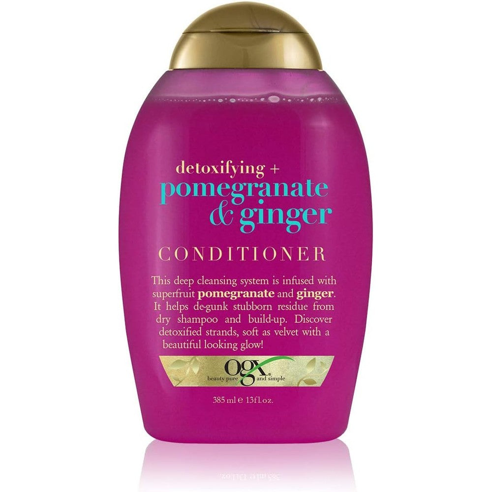 OGX Detoxifying Pomegranate and Ginger Conditioner front view bottle