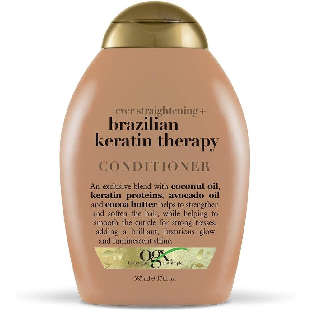 OGX Ever Straightening Brazilian Keratin Therapy Conditioner front view packaging