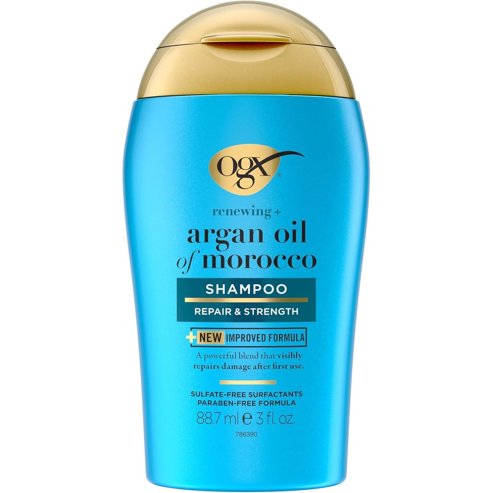 OGX Renewing Plus Argan Oil Of Morocco Damage Repairing Shampoo For Dry And Damaged Hair Travel Size 3 Fluid Ounces