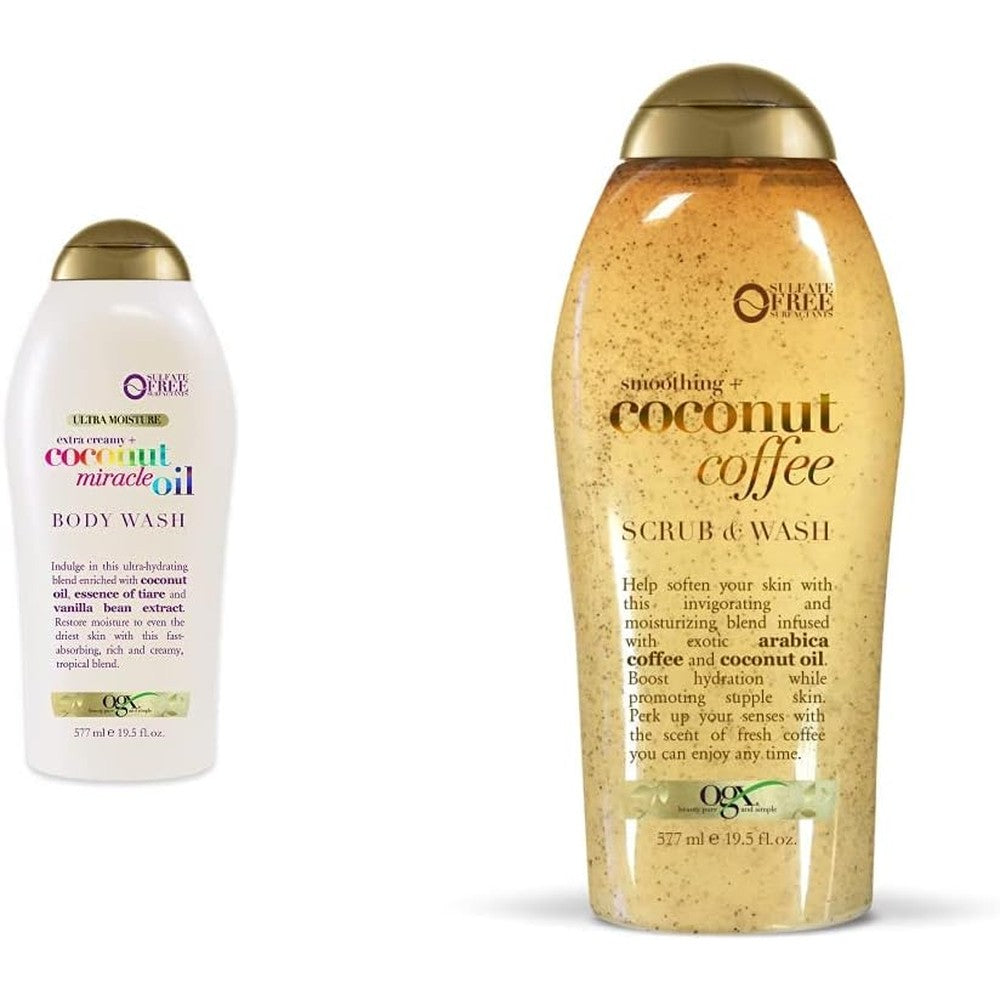 OGX Coconut Miracle Oil Ultra Moisture Body Wash 19.5 Fluid Ounce front view bottle
