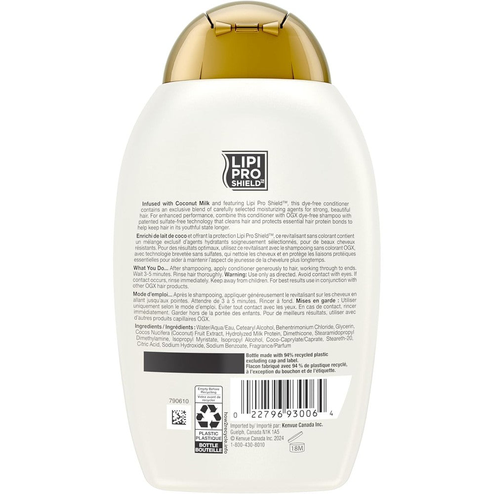 OGX Nourishing Plus Coconut Milk Moisturizing Conditioner front view bottle