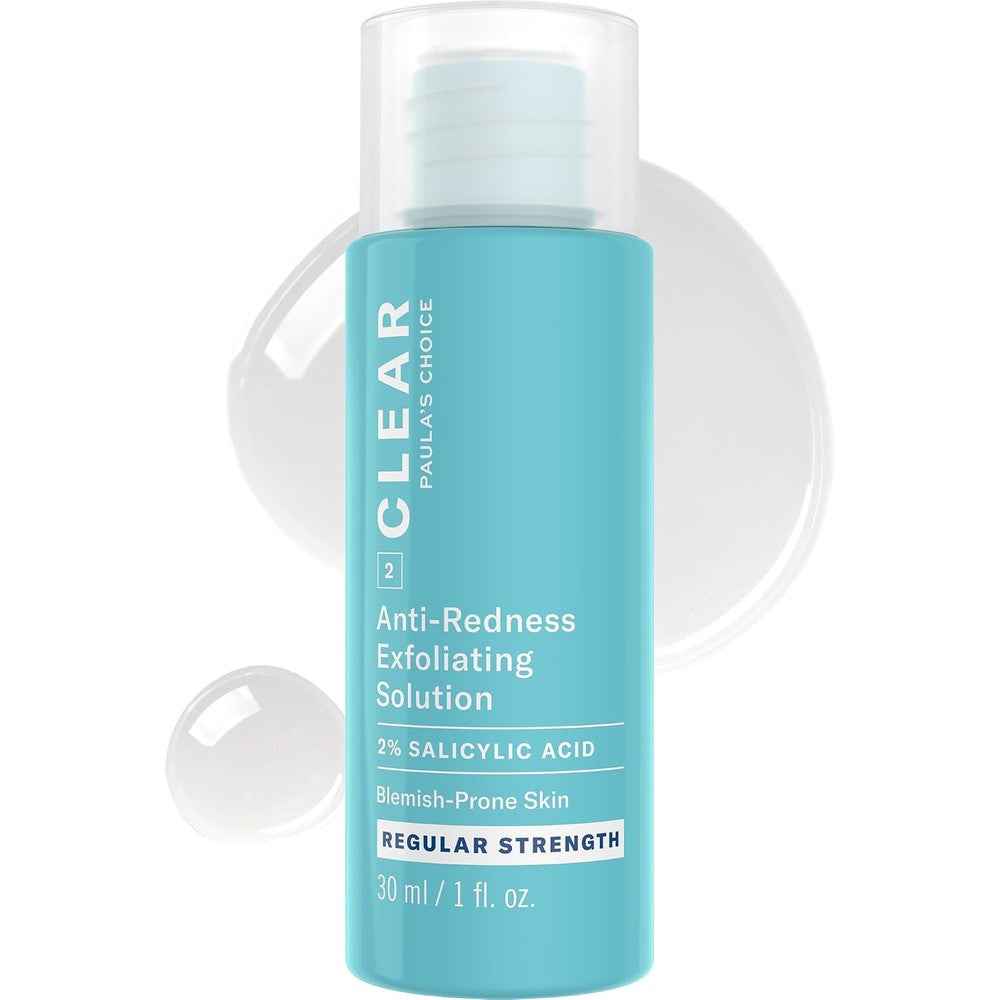 Paula's Choice CLEAR Anti-Redness Exfoliating Solution front view for acne care