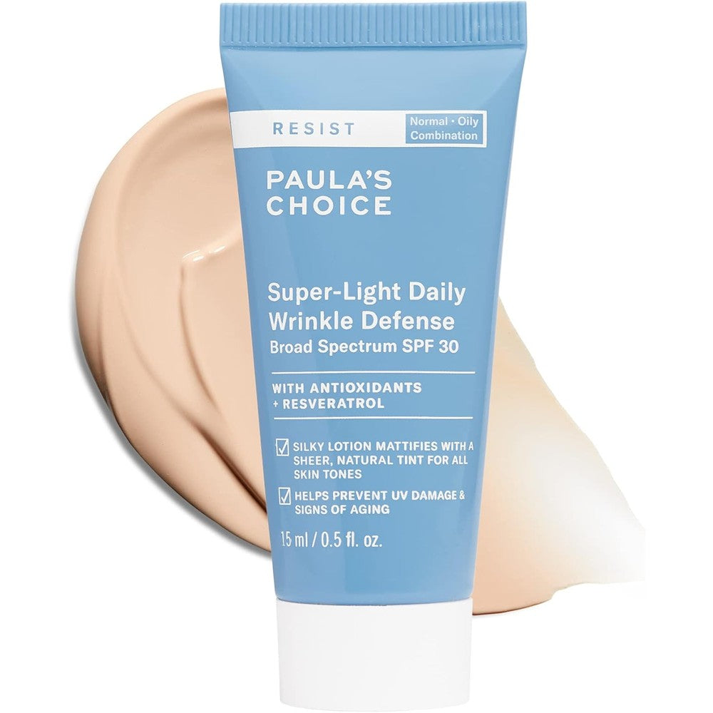 Paula's Choice RESIST SPF 30 Super-Light Daily Wrinkle Defense front view mineral sunscreen for face