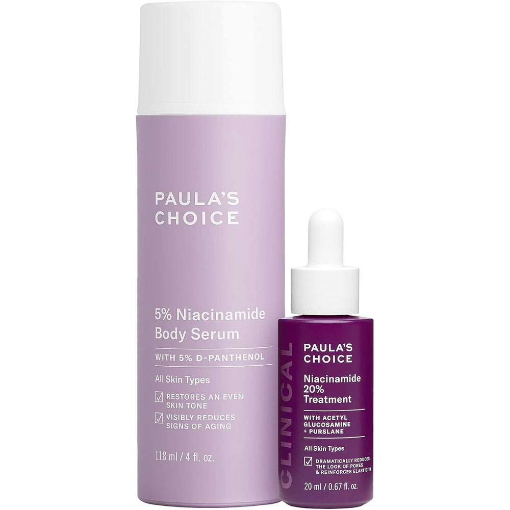Paula's Choice Niacinamide Face and Body Kit front packaging view for hyperpigmentation treatment