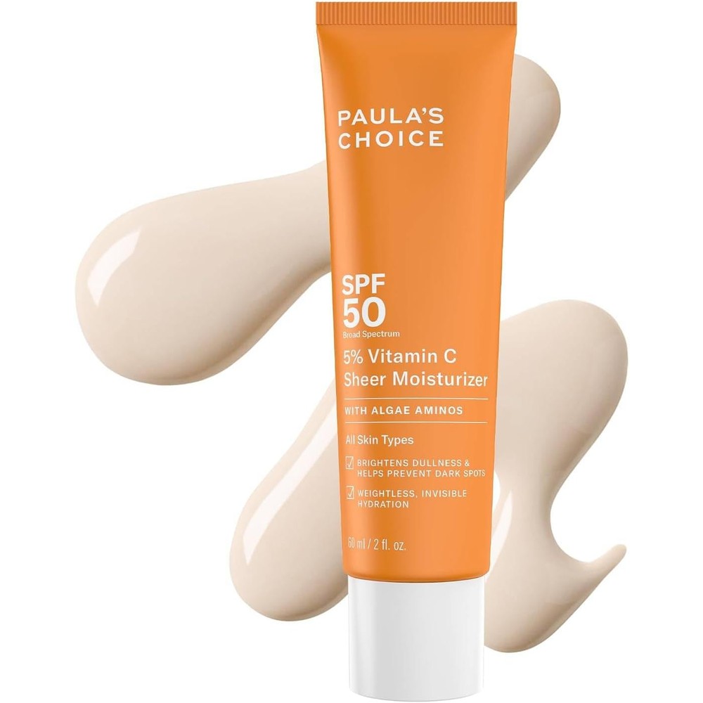 Paula's Choice 5% Vitamin C Sheer Sunscreen front view bottle for face protection