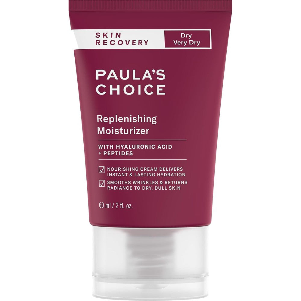 Paula's Choice Skin Recovery Replenishing Face Moisturizer Cream With Hyaluronic Acid And Peptides For Dry Sensitive Skin 2 Fluid Ounce