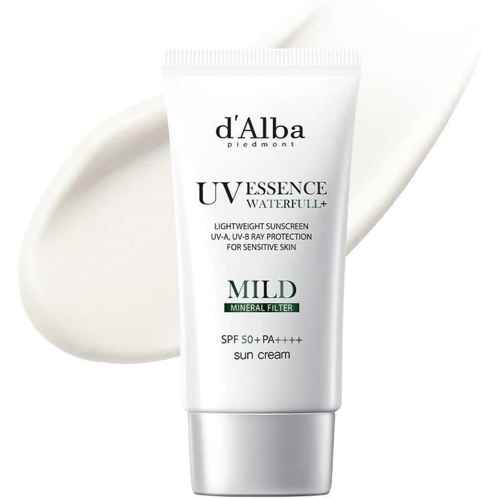 D'Alba Piedmont White Truffle Waterfull Mild Sunscreen front packaging