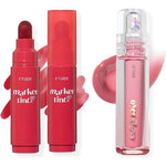 ETUDE lip tint and gloss set front view showcasing the authentic Korean beauty packaging.