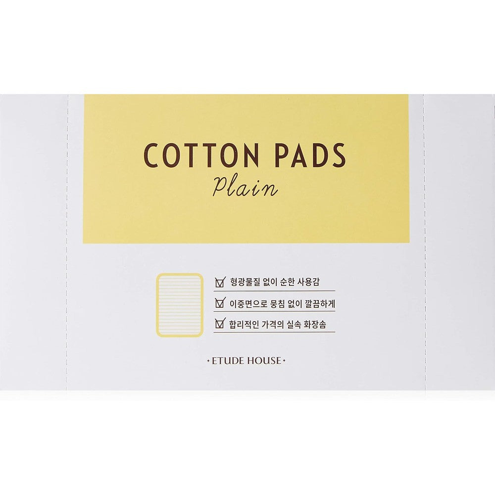 Etude House Plain Cotton Pads front view authentic imported skincare wipes