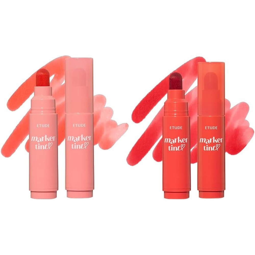 ETUDE Dear Darling Marker Tint combo pack front view showcasing lip stain shades