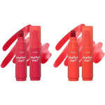 Etude Dear Darling Marker Tint set showcasing Raspberry Pop and Apple Candy shades front view