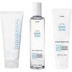 ETUDE SoonJung Sensitive Skin Skincare Trio Pack front view showcasing authentic Korean beauty products.