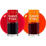ETUDE Dear Darling Water Tint front view of Orange Ade and Cherry Ade bottles.