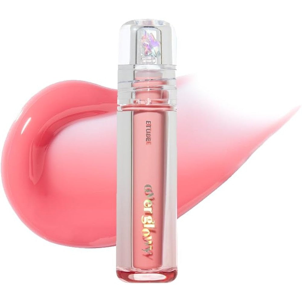 Etude Over Glowy Lip Gloss Cotton Candy front view packaging for high shine lips