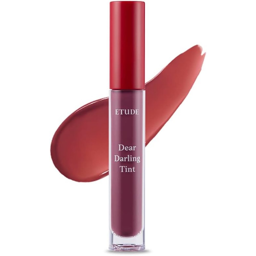 ETUDE Dear Darling Water Gel Tint Sweet Potato Red front view packaging for long lasting lip makeup