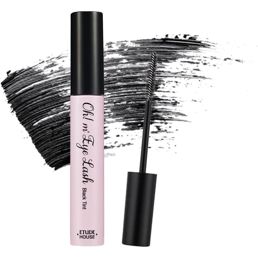 ETUDE Oh M Eye Lash Black Tint Mascara front view packaging for natural volume.