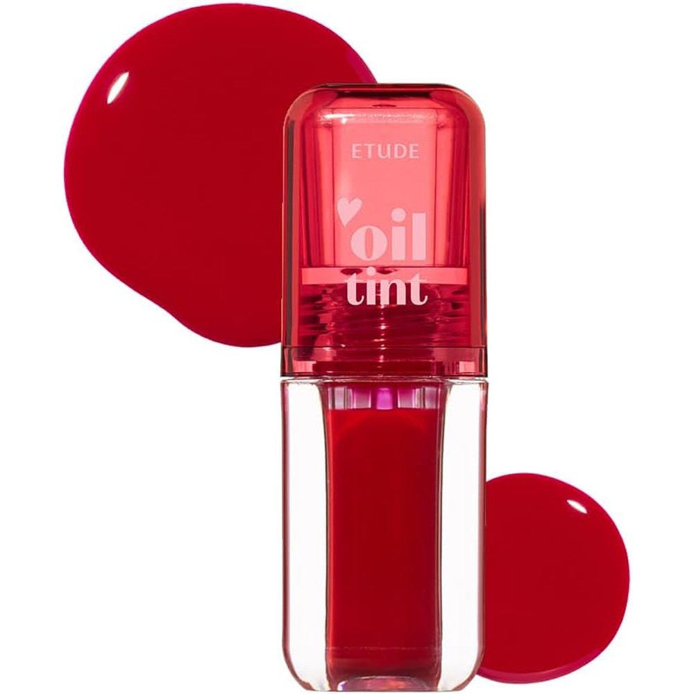 Etude Dear Darling Lip Oil Tint Real Cherry front view showing the sleek packaging.