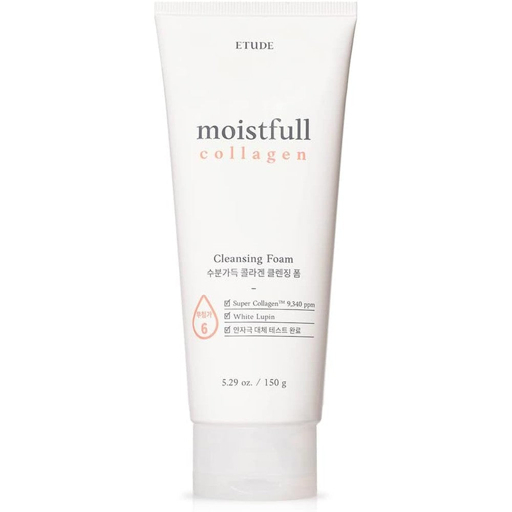 ETUDE Moistfull Collagen Cleansing Foam front view hydrating Korean face wash