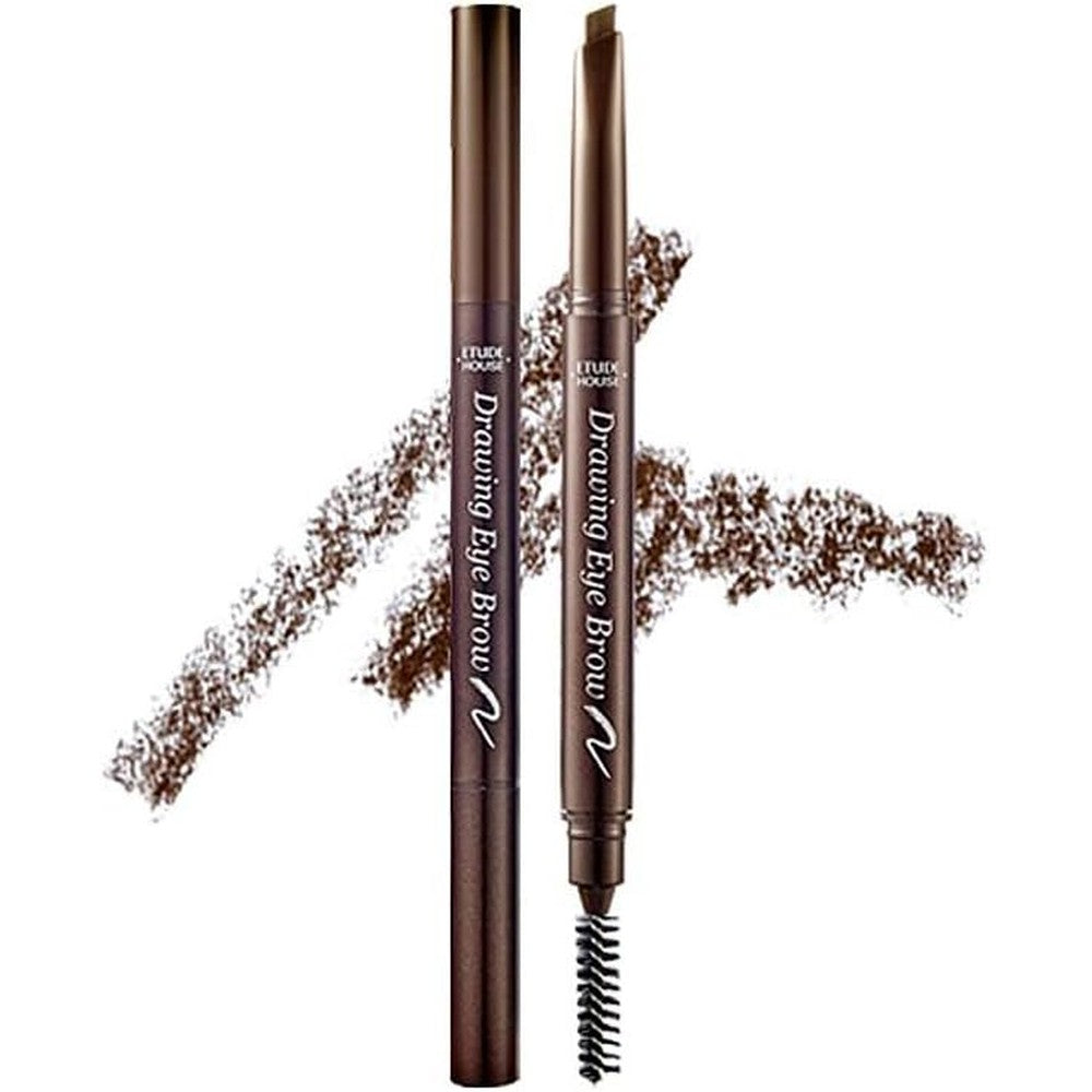 Etude House Drawing Eye Brow Pencil Dark Brown front view long lasting eyebrow makeup