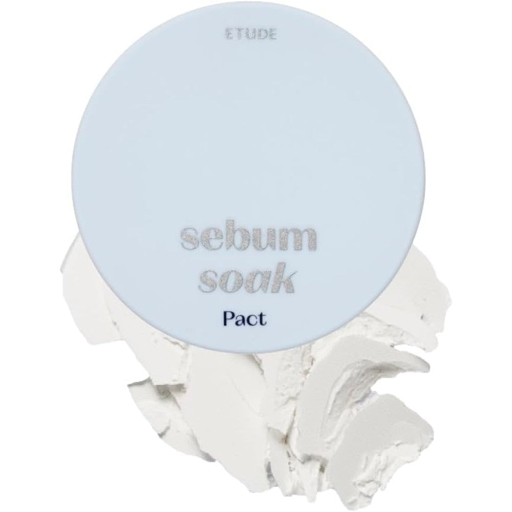 ETUDE Sebum Soak Pact front view authentic translucent mineral powder compact