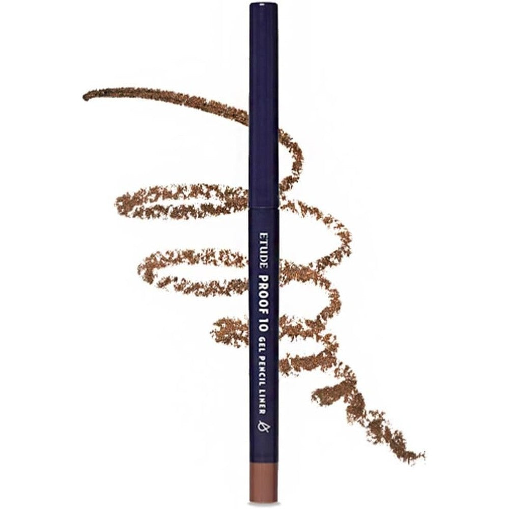 ETUDE Proof 10 Gel Pencil Liner Honey Bronze front view showing the retractable pencil packaging.
