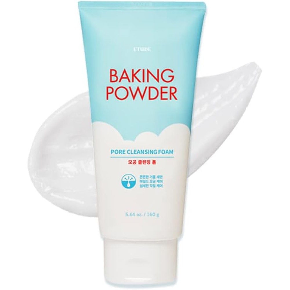 ETUDE Baking Powder Pore Cleansing Foam front view of the tube package