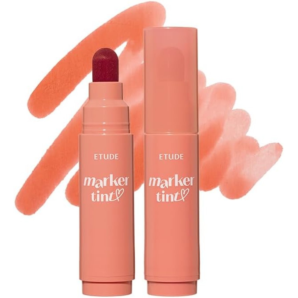 ETUDE Dear Darling Marker Tint Fig Beige front view showcasing the packaging and felt tip applicator