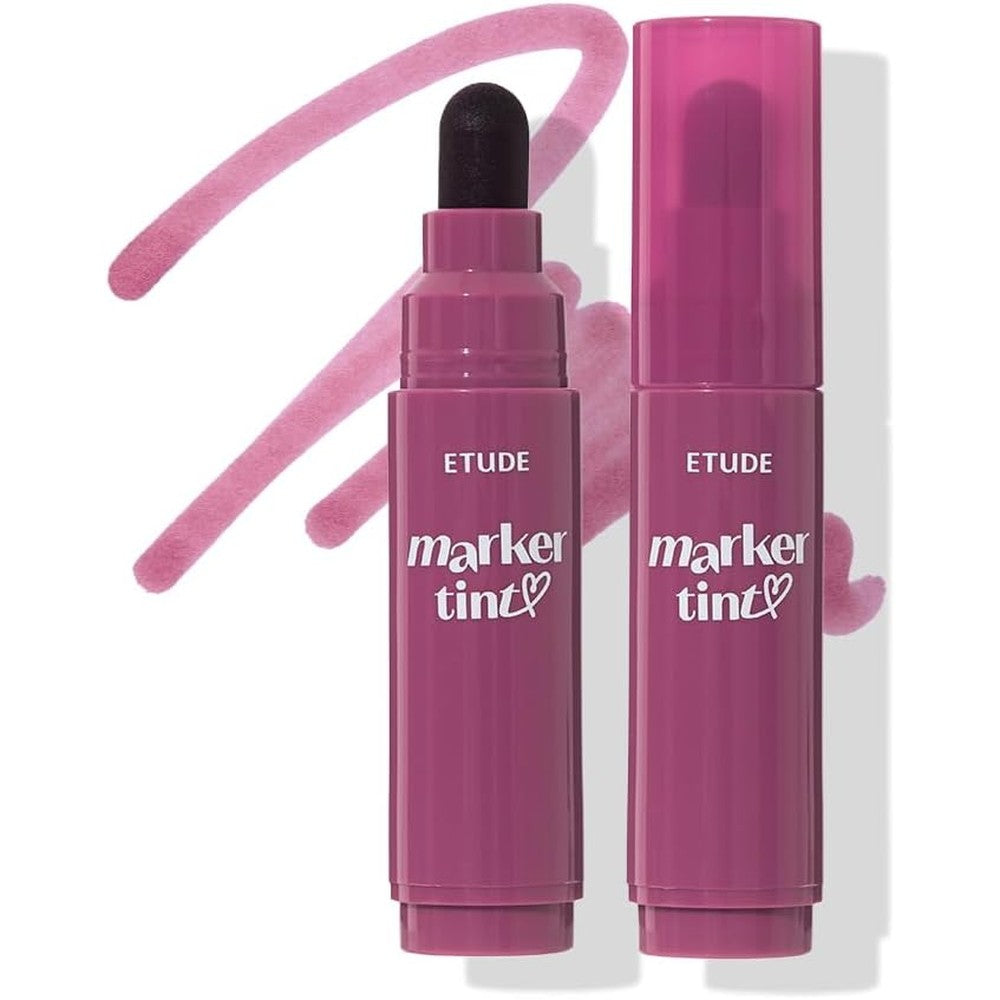 ETUDE Dear Darling Marker Tint 11 Black Currant front view hydrating K-beauty lip stain