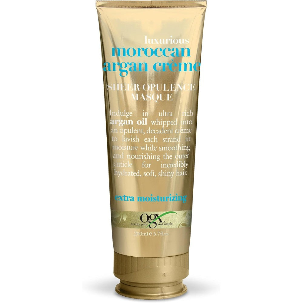 OGX Luxurious Moroccan Argan Creme Sheer Opulence Masque Deep Conditioning Intensive Hair Treatment 6.7 Ounce