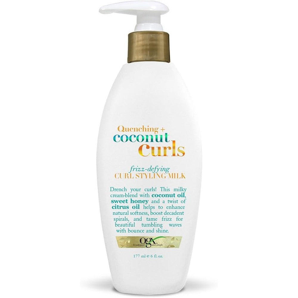 Ogx Quenching Plus Coconut Curls Frizz Defying Styling Milk 6 Fluid Ounce Pack Of 6