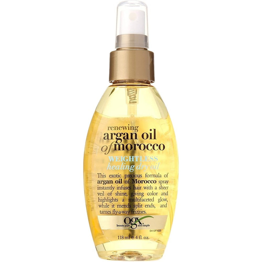 OGX Renewing Moroccan Argan Oil Weightless Healing Dry Oil Spray For Frizz Control And Shine 4 Ounce