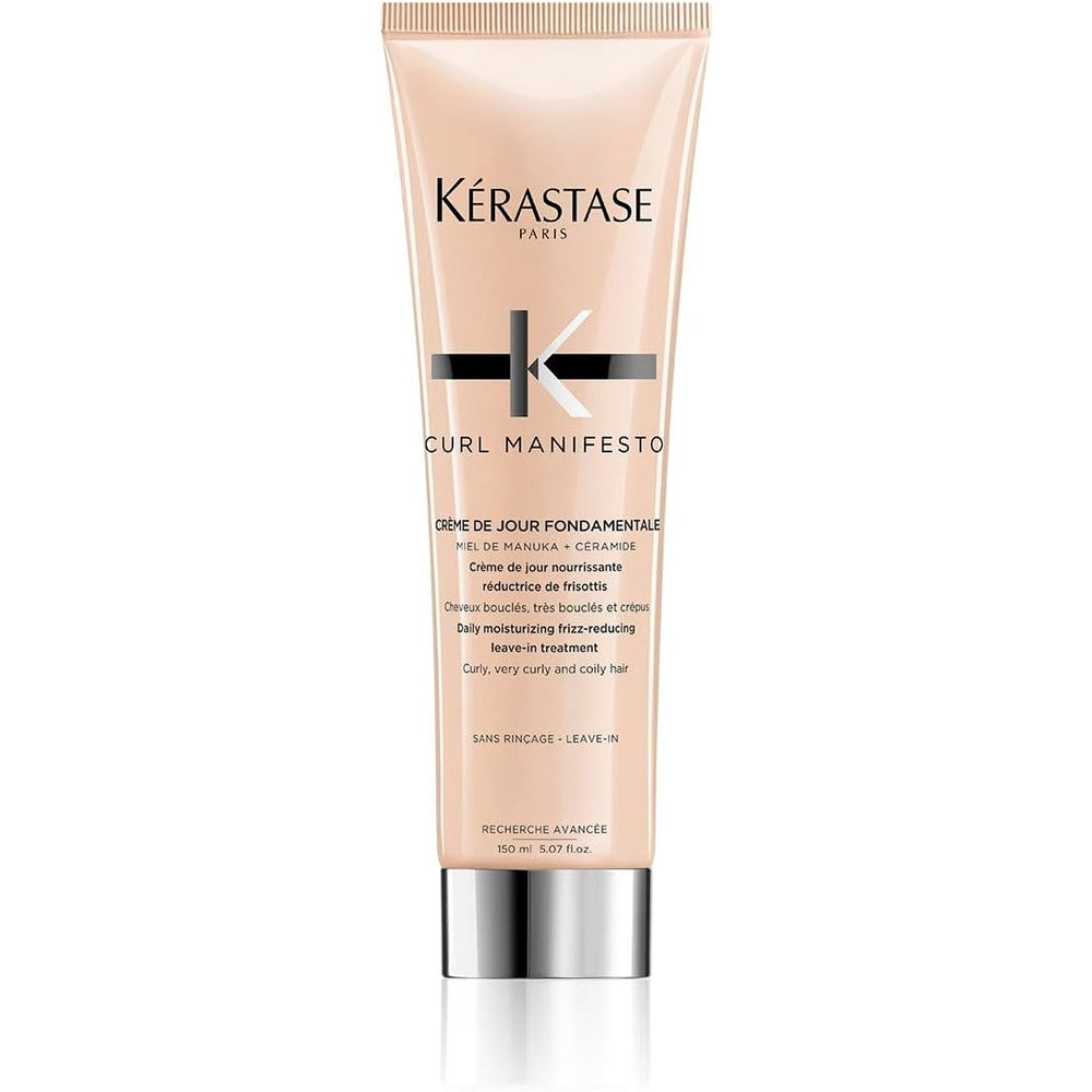 Kerastase Curl Manifesto Creme De Jour Fondamentale Leave In Hair Cream For Curly And Wavy Hair With Manuka Honey And Ceramide 150 Milliliters
