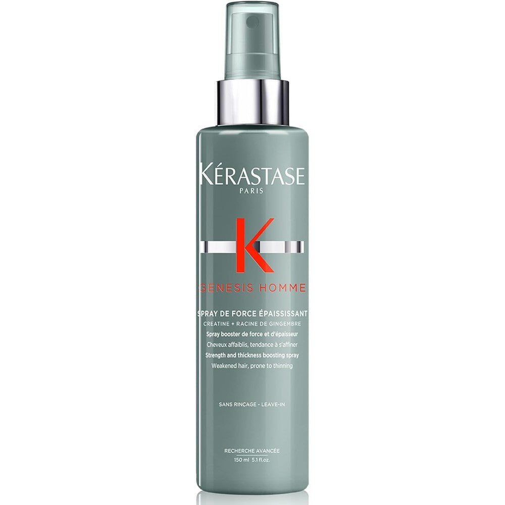 Kerastase Genesis Homme Spray De Force Thickening Hair Spray For Men Strengthening And Volumizing For Weakened Hair 5.1 Fluid Ounce