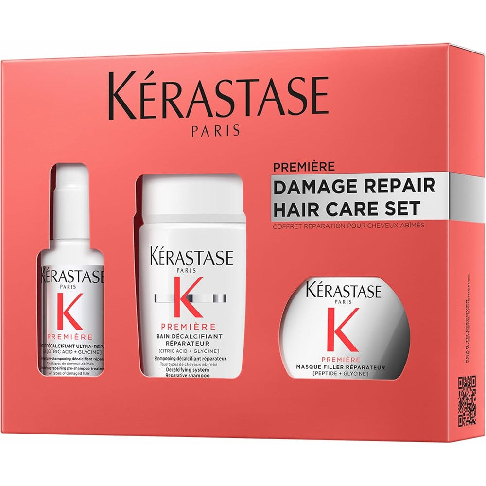 Kerastase Premiere Discovery Set For Damaged Hair Repairing Mini Pre-Shampoo 45 Milliliters Shampoo 80 Milliliters And Mask 75 Milliliters