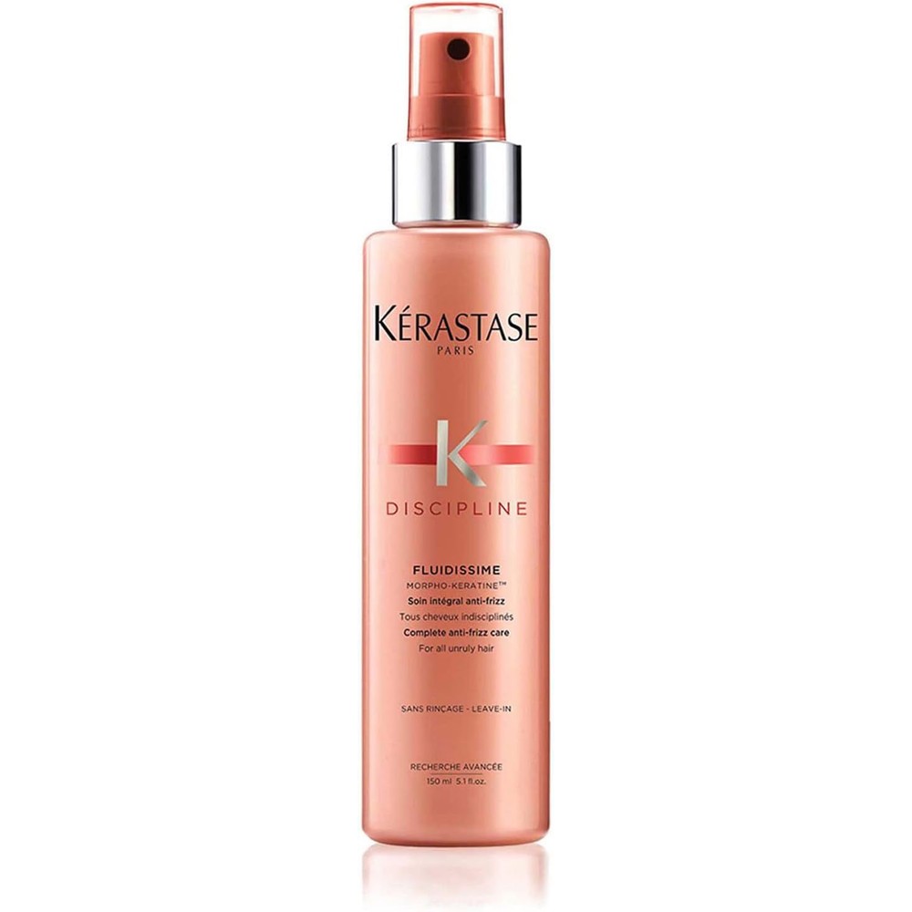 Kerastase Discipline Fluidissime Anti-Frizz Leave In Treatment Heat Protectant Spray For Unruly Hair 150 Milliliters
