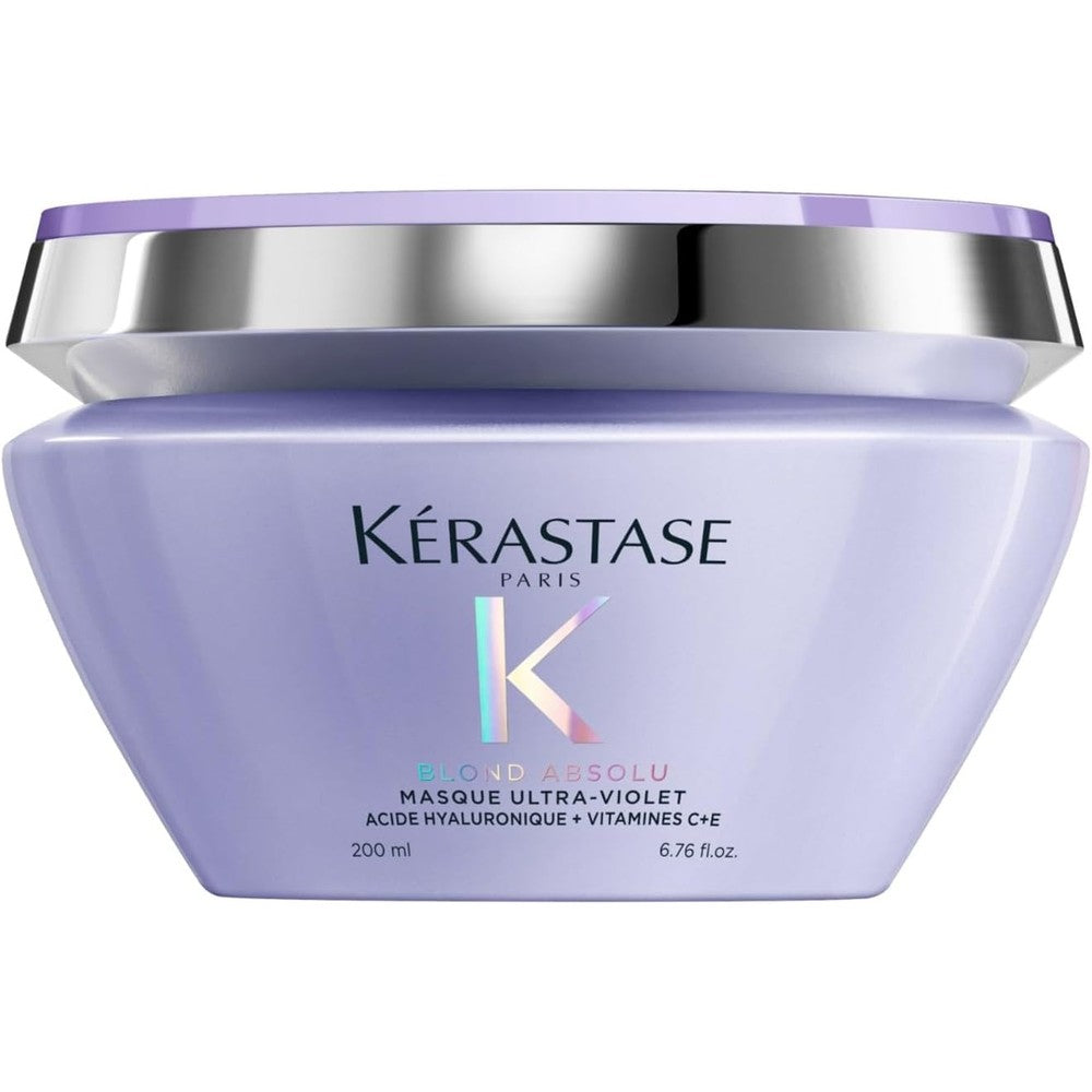 Kerastase Blond Absolu Ultra-Violet Purple Hair Mask For Lightened Highlighted And Grey Hair 200 Milliliters