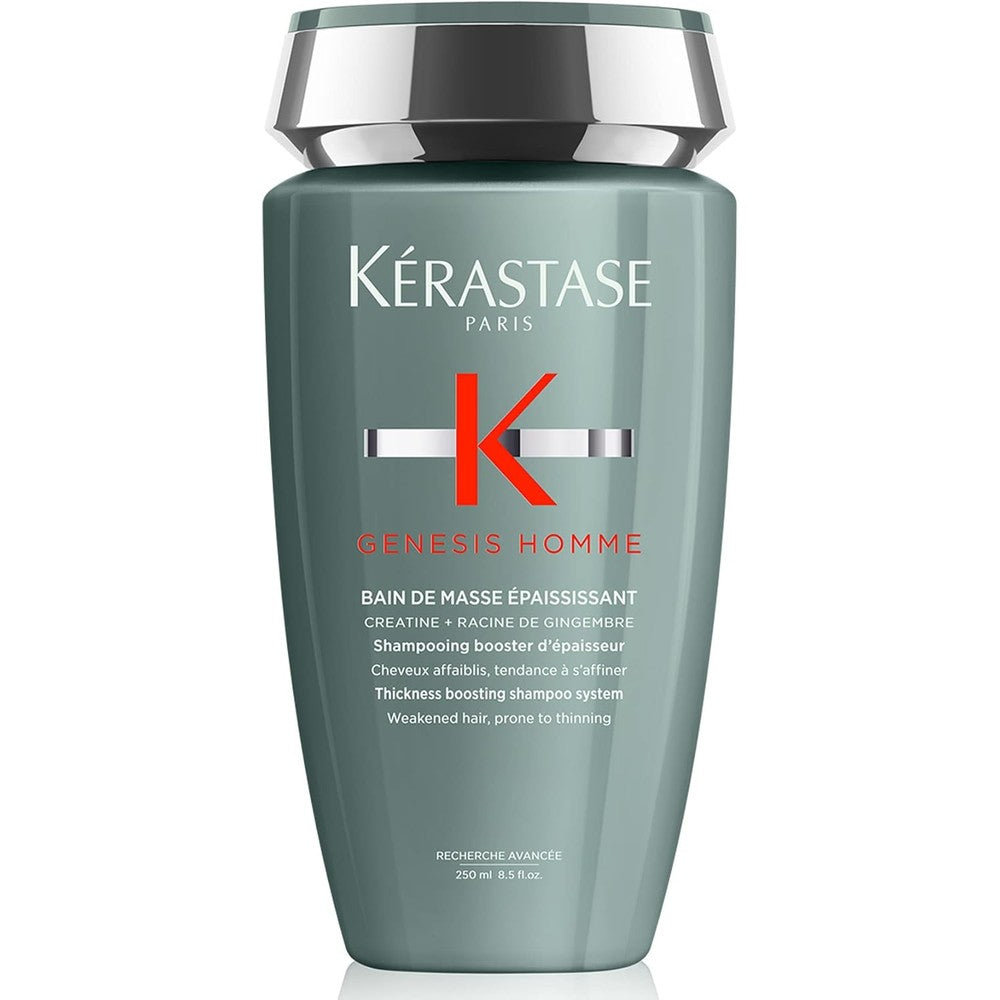 Kérastase Genesis Homme Bain De Masse Thickening And Strengthening Shampoo For Men, Anti-Hair Fall Formula For Thinning Hair, 8.5 Fluid Ounces
