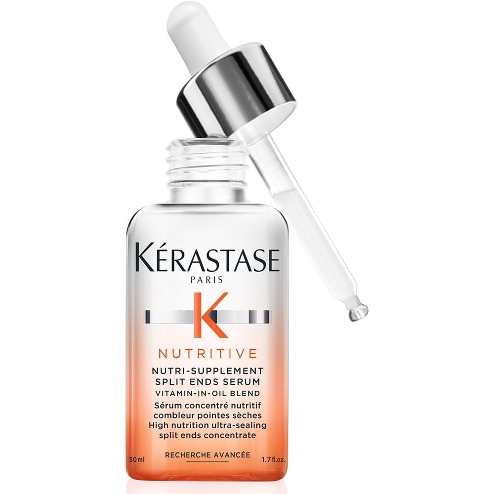 Kerastase Nutritive Nutri-Supplement Split Ends Hair Serum For Dry Hair, Hydrating And Nourishing Leave-In Oil Treatment, 1.7 Fluid Ounce