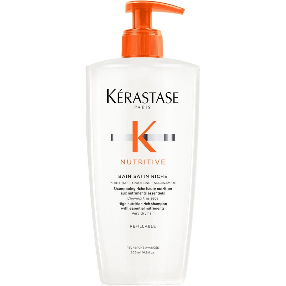Kerastase Nutritive Bain Satin Riche Shampoo Deeply Replenishing Formula For Medium To Thick Dry Hair 500 Milliliters