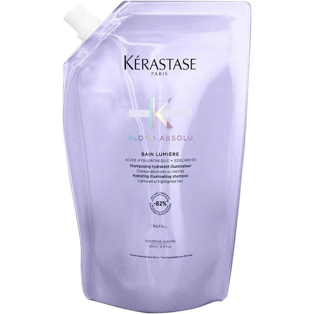 Kerastase Blond Absolu Lumiere Illuminating Shampoo For Lightened And Highlighted Hair 500 Milliliter Refill Pouch