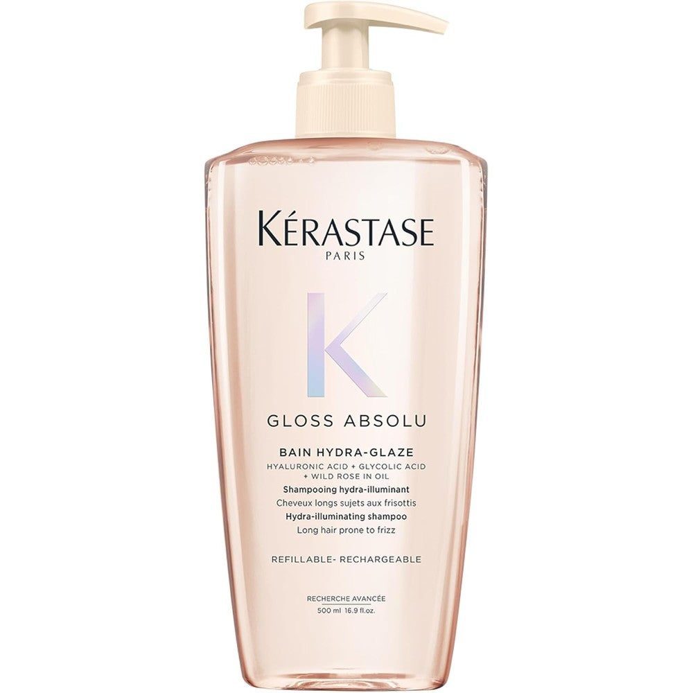 Kerastase Gloss Absolu High-Shine Anti-Frizz Shampoo Bain Hydra-Glaze For Long Frizz Prone Hair 500 Milliliters