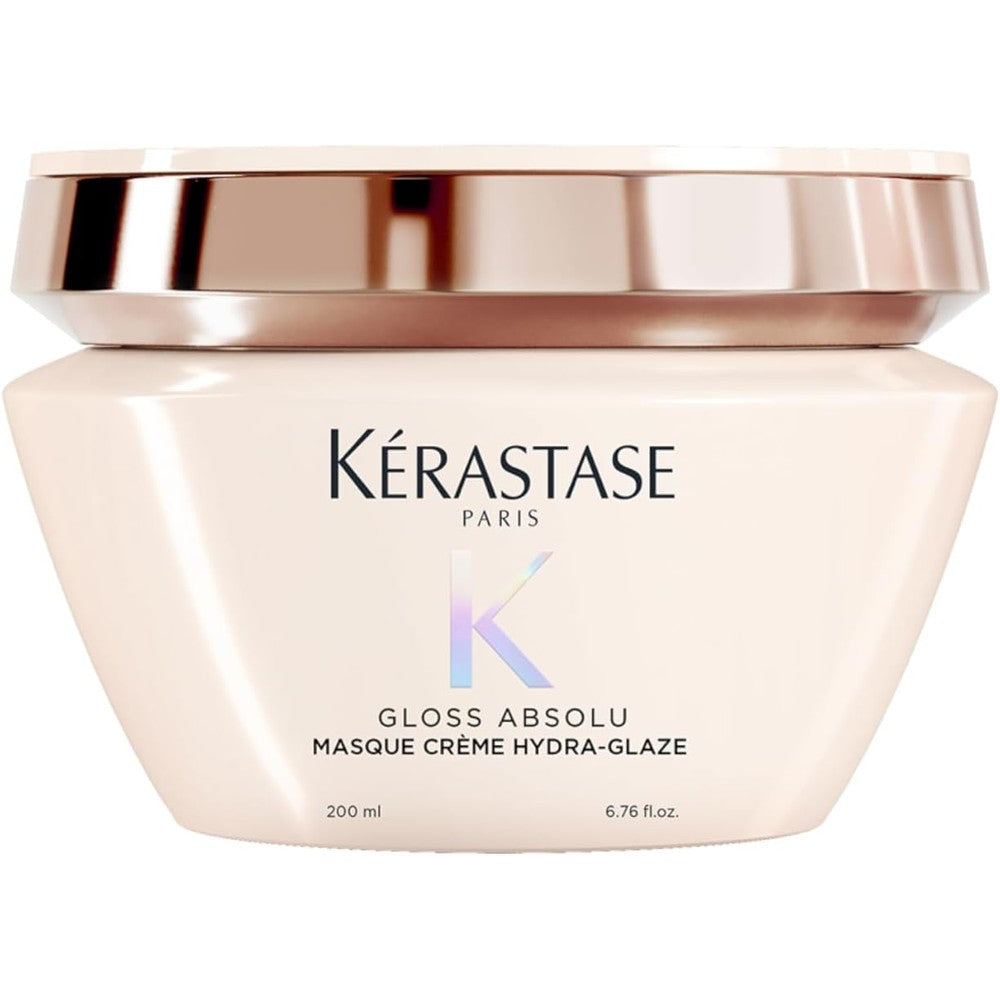 Kérastase Gloss Absolu Masque Crème Hydra-Glaze Deeply Nourishing Anti-Frizz Hair Mask For Thick Hair 200 Milliliters