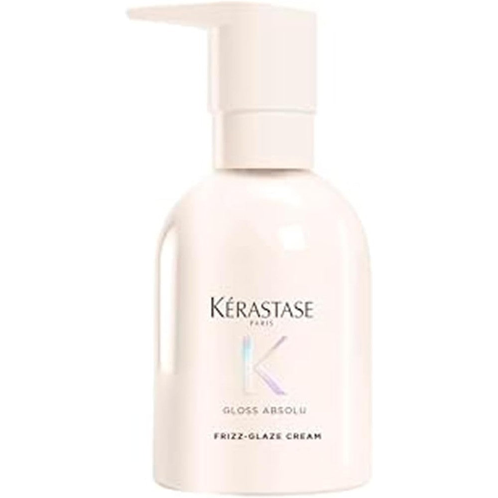 Kérastase Gloss Absolu Frizz-Glaze Cream Anti-Frizz Styling Cream For Thick Frizzy Hair With Hyaluronic Acid And Wild Rose Oil 240 Milliliters